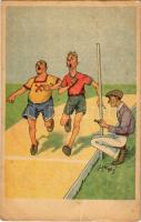 Running race, sport, humour. B.K.W.I. 404-4. s: Fritz Schönpflug (crease)