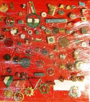 Kis kitűző, jelvény tétel, 75db, kevés külföldivel, főleg a szocialista időkből T:vegyes