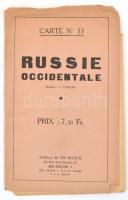 cca 1940 Nyugat-Oroszország térképe holland nyelven, kiadói papír védőborítóban, a hajtás mentén kis...