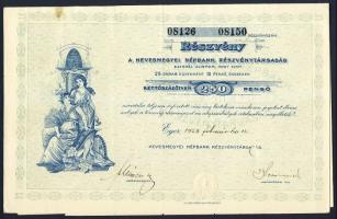 1925. "Államadóssági kötvény" 250.000K-ról + 1928. "Hevesmegyei Népbank Részvénytársa...