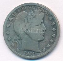 Amerikai Egyesült Államok 1911S 1/2$ Ag Barber T:2-,3  USA 1911S 1/2 Dollar Ag Barber C:VF,F  Krause KM#116