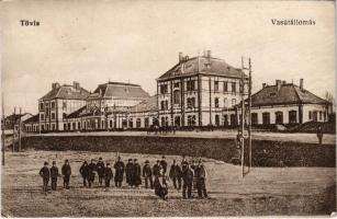 Tövis, Teius; vasútállomás. Vasúti Levelezőlapárusítás 996. / railway station