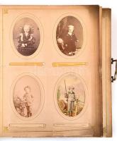 cca 1860-1890 Egy magas rangú család fotóalbuma 60 db vizitkártya nagyrészt magyar fényképészek műte...