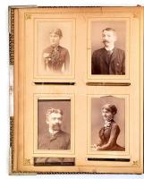 cca 1860-1890 Egy magas rangú család fotóalbuma 60 db vizitkártya nagyrészt magyar fényképészek műte...