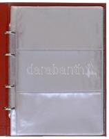 Gyűrűs bankjegytartó album 25db hármas elosztású lappal, használt állapotban