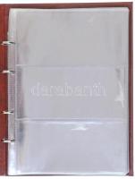 Gyűrűs bankjegytartó album 25db hármas elosztású lappal, használt állapotban