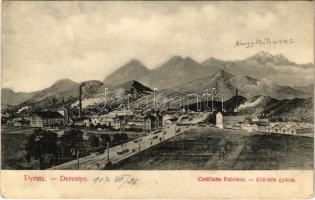 1907 Derestye, Darste, Dyrste, Dirste (Brassó, Brasov); Czell-féle gyárak, sörgyár, iparvasút / Czell'sche Fabriken / brewery, factory, industrial railway (Rb)