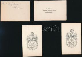 cca 1870 München 4 db vizitikártya méretű fotó / 4 vintage photos of München