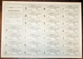 1926. "Nemzeti Hitelintézet Részvénytársaság" részvénye 10P-ről, szelvényekkel
