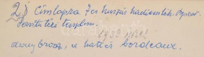 1930 Bp, A szervita téri Belvárosi Szent Anna-plébániatemplom 7-es Vilmos Huszárok emlékművének fela...