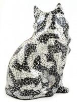 Nagy méretű kerámia macska figura. Mázas, kis kopással. 33 cm