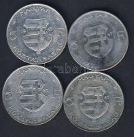 1947. 5Ft Ag "Kossuth" (4x) T:2,3