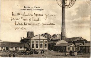 1924 Torda, Turda; Fabrica Solvay / Szódagyár, automobilok / soda factory, automobiles (EB)