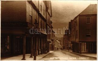 Totnes, Butterwalk, street view, shops. Judges Ltd. (EK)