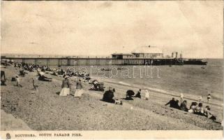 1905 Southsea (Portsmouth), South Parade Pier, beach (EB)
