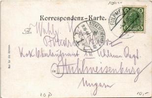 1906 Tirol, Seejöchl 2525 m. Am Weg von der Starkenburgerhütte zur Adolf-Pichlerhütte / road, hikers...