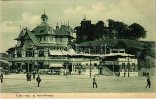 Hamburg, St. Pauli-Fährhaus / ferry house, café and restaurant. Knackstedt & Näther Lichtdruckerei 1907. Luxusdruck Serie 3. No. 9.