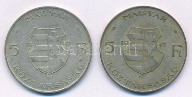 1947. 5Ft Ag "Kossuth" (2x) T:3 Adamo F8.1