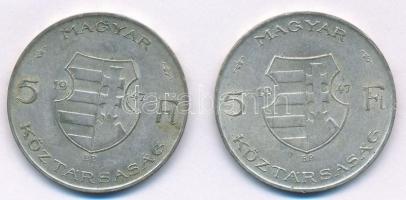 1947. 5Ft Ag "Kossuth" (2x) T:3 Adamo F8.1