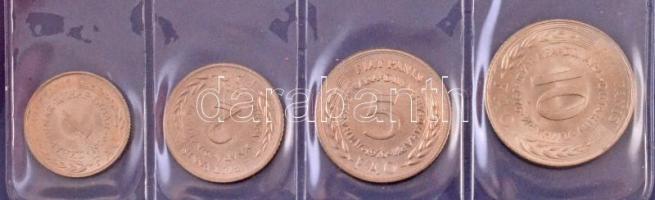 Jugoszlávia 1970-1976. 1D alpakka "FAO" + 2D alpakka "FAO" + 5D alpakka "FA...