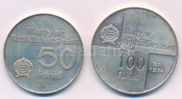 1974. 50Ft Ag "50 éves az MNB" + 100Ft Ag "50 éves az MNB" T:1 patina
Adamo EM4...