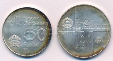 1974. 50Ft Ag "50 éves az MNB" + 100Ft Ag "50 éves az MNB" T:1 patina
Adamo EM4...