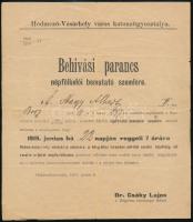 1915-1943 4 db hódmezővásárhelyi irat, közte esketési anyakönyvi kivonat, születési anyakönyvi kivon...