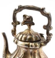 Ezüst(Ag) mini kis kiöntő, 2 db, jelzett, m: 3 és 5 cm, nettó: 51,4 g