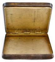 Ezüst(Ag) cigarettatárca, jelzett, 8×6,5×1,5 cm, nettó: 133 g