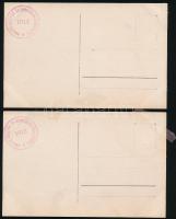 cca 1913 2 db esküvői témájú fotólap, az Amatőr Gyűjtők És Sportolók Egyesülete bélyegzésével 9×14 c...