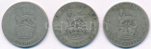Nagy-Britannia 1920-1921. 1Sh Ag "V. György" (3xklf) T:3 Great Britain 1920-1921. 1 Shilli...