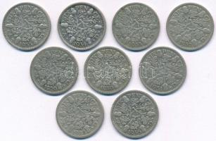 Nagy-Britannia 1928-1936. 6p Ag "V. György" (9xklf) T:2-,3 Great Britain 1928-1936. 6 Penc...