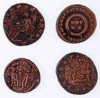 Római Birodalom 4db-os follis tétel a III-IV. századból T:2-
Roman Empire 4pcs of follis coins from...