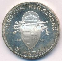 1938. 5P Ag "Szent István" T:1- kis patina Adamo P8.1