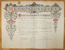 cca 1920-1944 3 db nagyméretű dekoratív oklevél