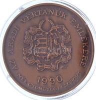 Bognár György (1944-) 1990. "MÉE Gyöngyösi Csoport - Aradi Vértanúk / Lázár Vilmos" Br eml...