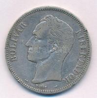 Venezuela 1910. 5B Ag T:3 ph. 
Venezuela 1910. 5 Bolivares Ag C:F edge error 
Krause Y#24.2