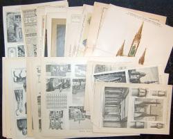 XX. század eleje: 39 db metszet és nyomat: művészet, kultúra, építészet témakörben. Érdekes anyag