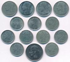 Belgium 1949-1977. 5Fr Cu-Ni (4xklf) + 1950-1975. 1Fr Cu-Ni (9x) 8db különféle évjárat + 1973. 10Fr ...