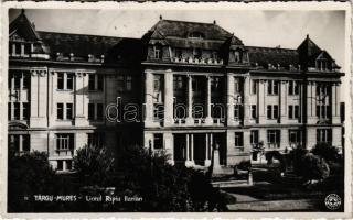 Marosvásárhely, Targu Mures; Liceul Papiu Ilarian /  Alexandru Papiu Ilarian Főgimnázium / high school, lyceum + "1940 Marosvásárhely visszatért" So. Stpl. (EK)