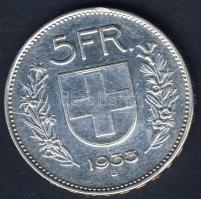 Svájc 1933B 5Fr Ag T:2/3+