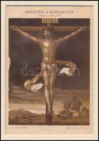 cca 1898 Albrecht Dürer: Krisztus a keresztfán, Pallas Nagy Lexikon színes illusztrációja, litográfi...