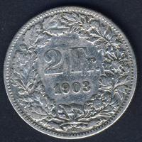 Svájc 1903B 2Fr Ag T:3