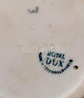 Royal Dux libák, kézzel festett, jelzett, apró kopásnyomokkal, m: 8,5 cm