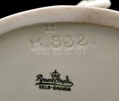 Rosenthal porcelán figura pár, sérült (ülő alak hüvelykujján lepattanással), jelzett, m: 9 cm