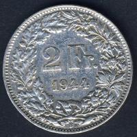 Svájc 1944B 2Fr Ag T:3