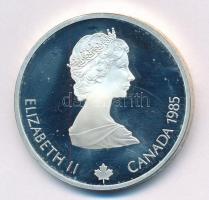 Kanada 1985. 20$ Ag "1988. Téli olimpia - Lesiklás" T:1- (eredetileg PP) Canada 1985. 20 D...