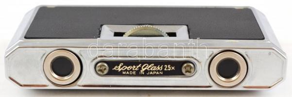 Összecsukható retró japán operai-színházi távcső 2.5x nagyítással, eredeti dobozában, jó állapotban