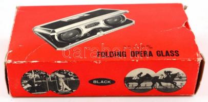 Összecsukható retró japán operai-színházi távcső 2.5x nagyítással, eredeti dobozában, jó állapotban