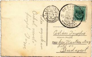 1940 Beszterce, Bistritz, Bistrita; Primaria, Dermata / Városháza, Fekesházy üzlete, bank / town hal...